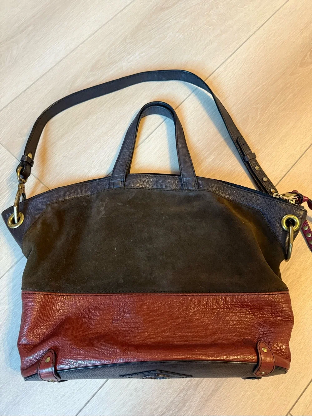 orYANY Nikki Suede & Leather Satchel
